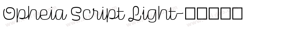Opheia Script Light字体转换